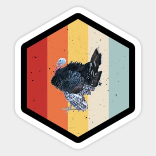 Retro Vintage Turkey Thanksgiving Sticker